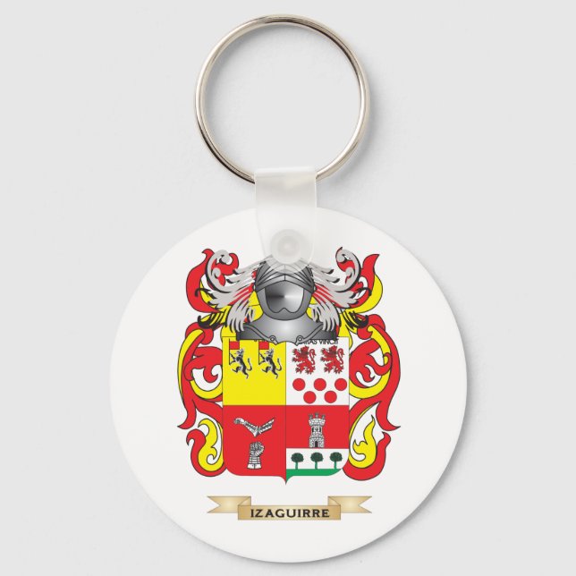 Izaguirre Coat of Arms (Family Crest) Keychain (Front)