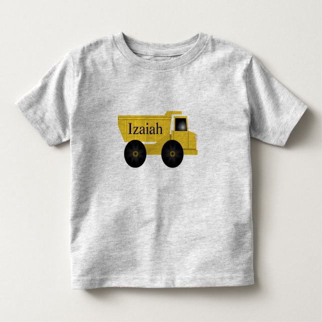 Izaiah Personalized Dump Truck Shirt (Front)