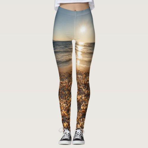 Izmir Beach Real Image Leggings Sun Sand Sea Leggings