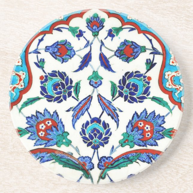 iznik ceramics drink coaster (Front)