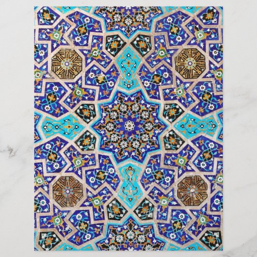 Iznik Floral Ethnic Tribal Turkish Mosaic Pottery (Front)