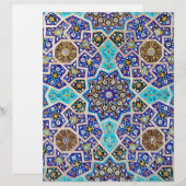 Iznik Floral Ethnic Tribal Turkish Mosaic Pottery (Front/Back)