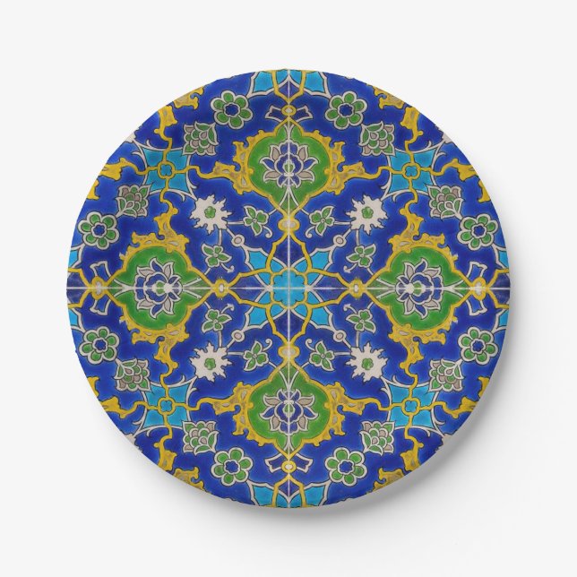 iznik tile paper plates (Front)
