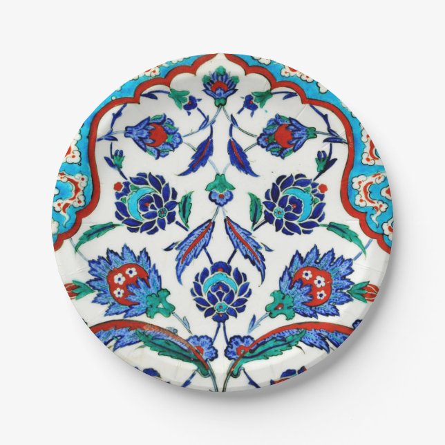iznik tile paper plates (Front)