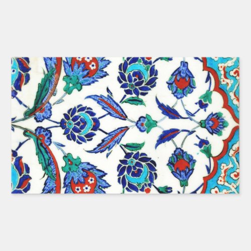 iznik tile rectangular sticker