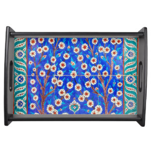 iznik tile serving tray