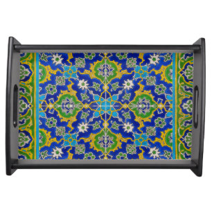 iznik tile serving tray