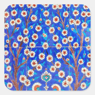 iznik tile square sticker