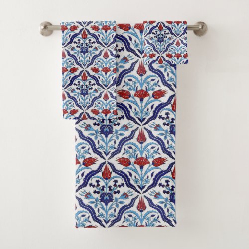 Iznik Tiles Bath Towel Set