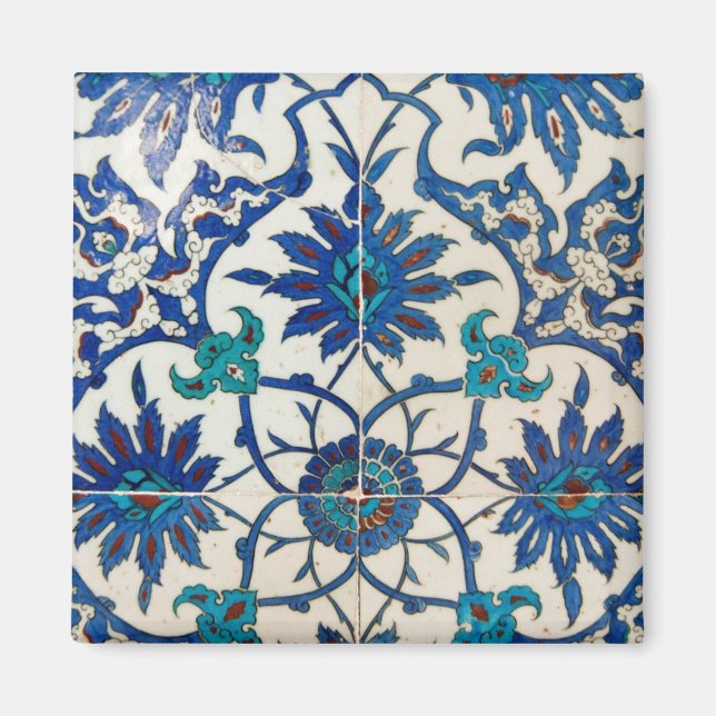 Iznik Tiles Blue Magnet (Front)