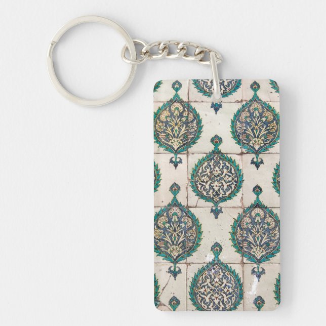 Iznik Tiles Green Keychain (Front)