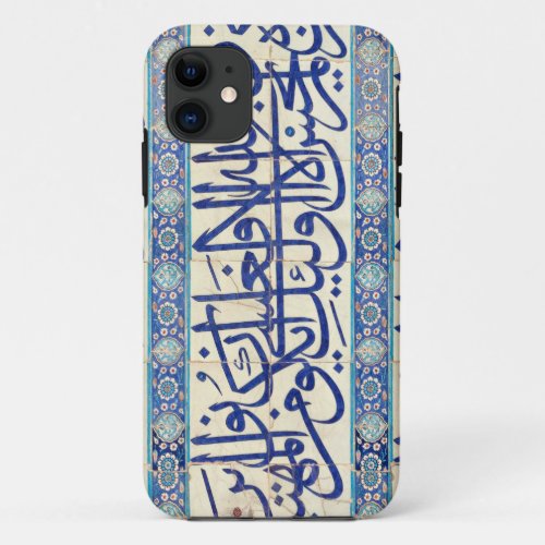 Iznik tiles with islamic calligraphy iPhone 11 case