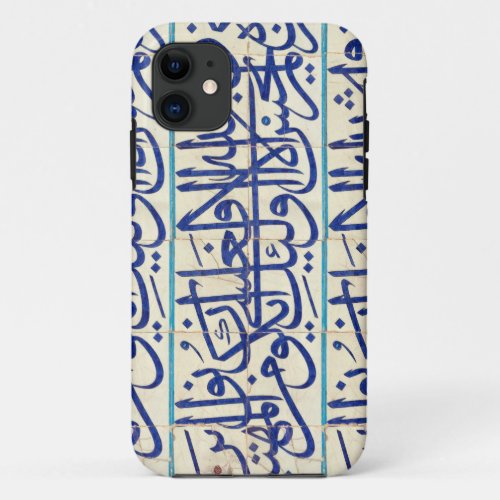 Iznik tiles with islamic calligraphy iPhone 11 case