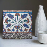 Iznik Topkapi Palace Red Green Blue Ceramic Tile<br><div class="desc">Discover the grandeur of Ottoman art with our Iznik Ceramic Tile, directly inspired by the historical treasures of the Topkapı Palace in Istanbul. This exquisite tile reflects the expanded palette of mid-sixteenth-century Iznik wares, featuring a brilliant red and a bright grass green, mirroring the opulence of royal quarters. Adorned with...</div>