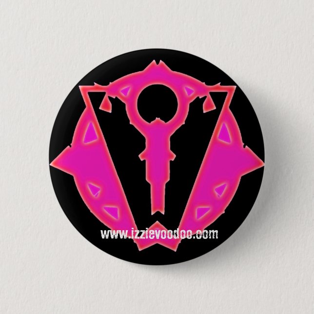 izzie Voodoo logo button/badge Pinback Button (Front)