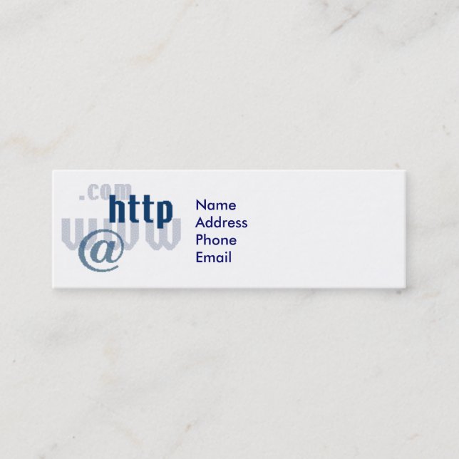j0254444, NameAddressPhoneEmail Mini Business Card (Front)