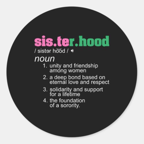 J15 Ninen 08 Aka African Sisterhood Noun Hand Sign Classic Round Sticker
