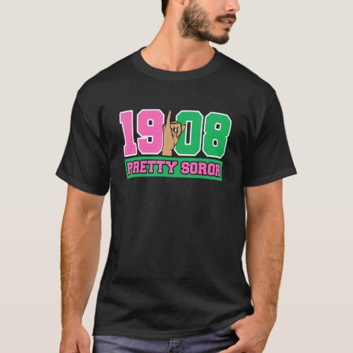 J15 Nineteen 08 AKA Pretty Soror Hand Sign T_Shirt