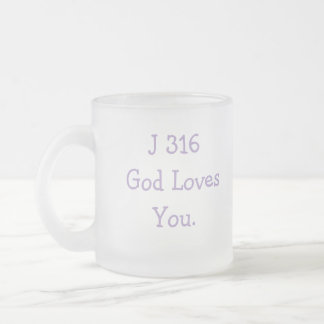 J316 Gospel  Frosted Glass Coffee Mug