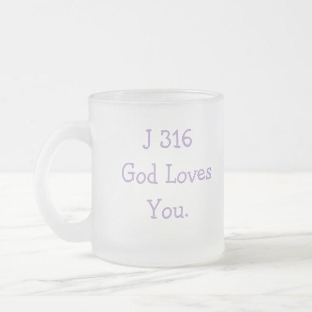 J316 Gospel  Frosted Glass Coffee Mug (Left)