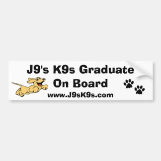 J9's K9s Graduate On Board Bumper Sticker