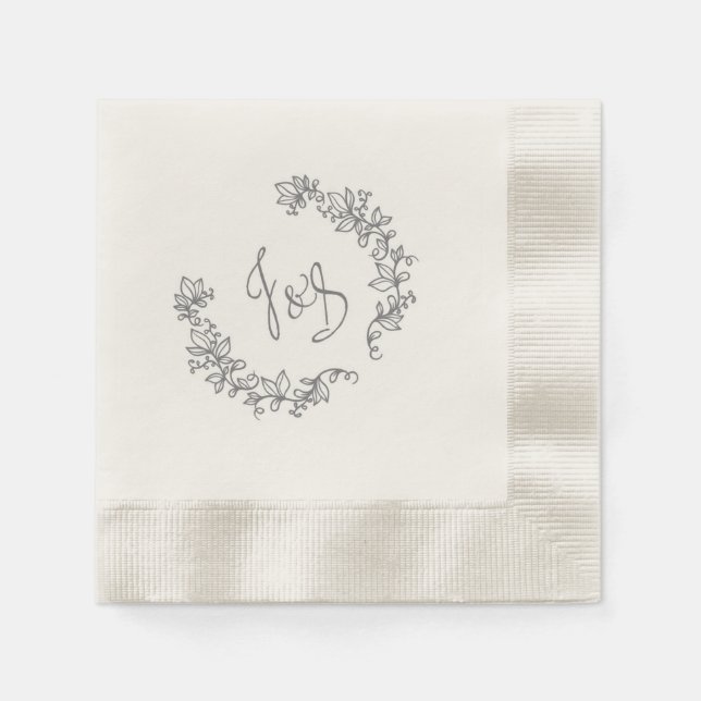 J and S elegant barn wedding Paper Napkins (Front)