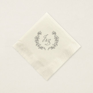 J and S elegant barn wedding Paper Napkins