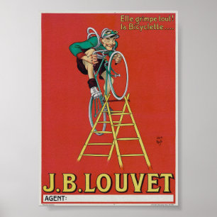 J.B. Louvet Bicycle Vintage Poster 1922