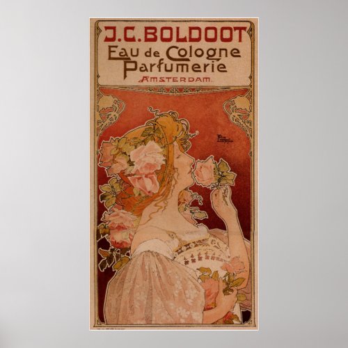 JC BOLDOOT Perfume Art Nouveau Poster