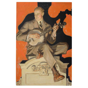 J.C. Leyendecker Banjo Player 1920 Art Deco Art