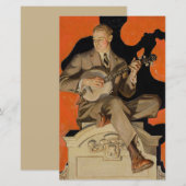 J.C. Leyendecker Banjo Player 1920 Art Deco Art (Front/Back)