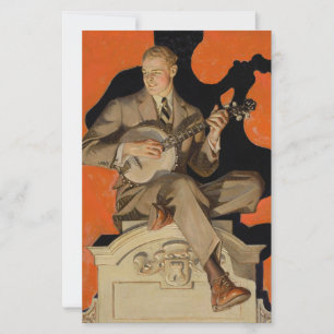 J.C. Leyendecker Banjo Player 1920 Art Deco Art