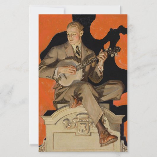 J.C. Leyendecker Banjo Player 1920 Art Deco Art (Front)