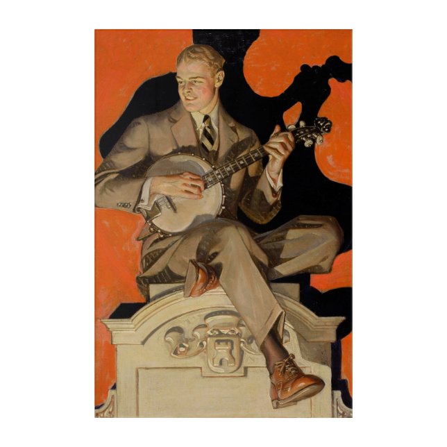 J.C. Leyendecker Banjo Player 1920 Art Deco Art (Front)