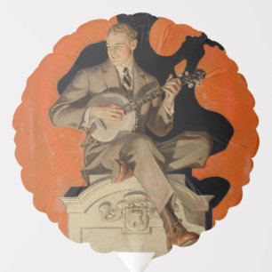 J.C. Leyendecker Banjo Player 1920 Art Deco Art Balloon
