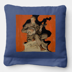 J.C. Leyendecker Banjo Player 1920 Art Deco Art Cornhole Bags