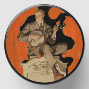 J.C. Leyendecker Banjo Player 1920 Art Deco Art Mini Candle Favors