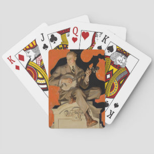 J.C. Leyendecker Banjo Player 1920 Art Deco Art Poker Cards