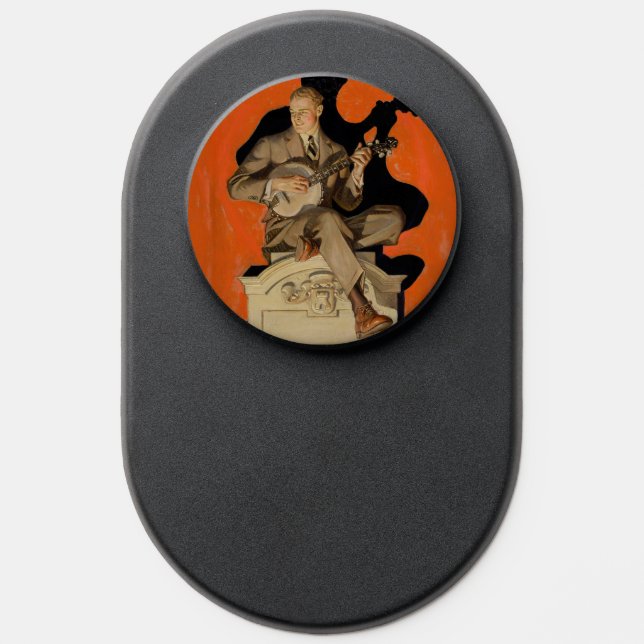 J.C. Leyendecker Banjo Player 1920 Art Deco Art PopSocket (Popsocket)