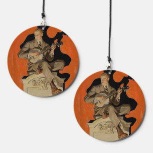 J.C. Leyendecker Banjo Player 1920 Art Deco Art Wind Chime