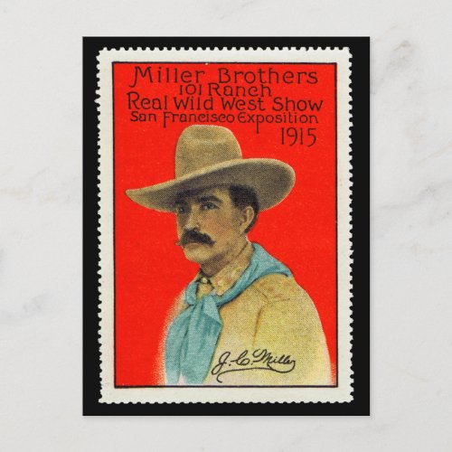 JC Miller of the 101 Ranch Poster Stamp Card
