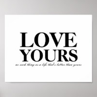  It's Your Love Script Heart Song Lyric Quote Wall Art Gift  Print : Home & Kitchen