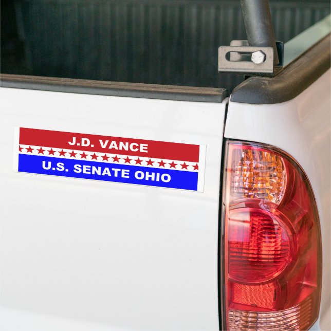 J.D. Vance U.S. Senate Ohio 2022 Bumper Sticker (On Truck)