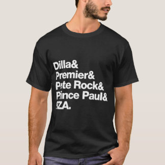 J Dilla Premier Pete Rock Prince Paul RZA Helvetic T-Shirt