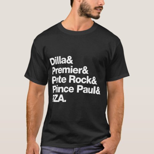 J Dilla Premier Pete Rock Prince Paul RZA Helvetic T_Shirt