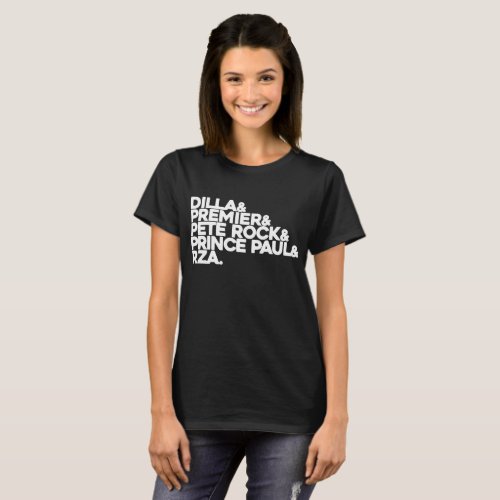 J Dilla Premier Pete Rock Prince Paul RZA Helvetic T_Shirt