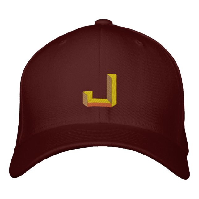 J EMBROIDERED BASEBALL CAP (Front)