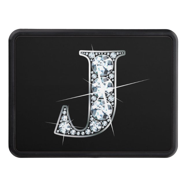 J Faux-"Diamond Bling" Hitch Cover (Front)
