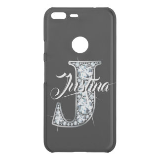 J Faux Diamond Bling Monogram Uncommon Google Pixel XL Case