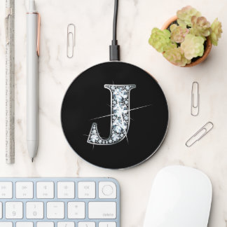 J Faux-"Diamond Bling" Wireless Charger